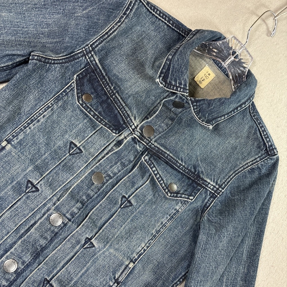 Volcom Union Jacket Womens S Blue Denim Stretch Snap Front Outdoor Classic Y2K